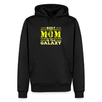 Fête des mères, Fête des mères, Fête des mères, Fête des mères - Sweat à capuche Premium bio Homme - noir - Devant - Nico (187cm)
