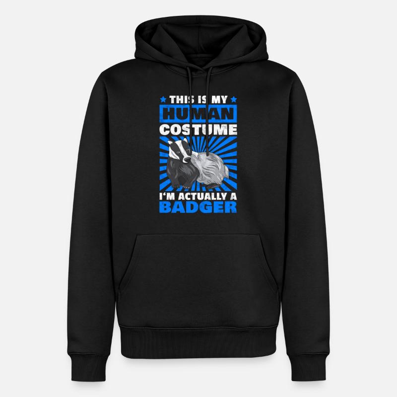 C’est mon costume de blaireau. - Sweat à capuche Premium bio Homme - noir