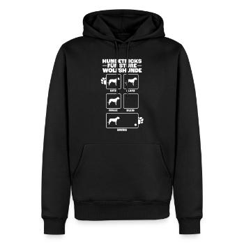 Irischer Wolfshund Hundetricks Windhund Geschenk - Männer Premium Bio Hoodie - Schwarz - Vorne - Nico (187cm)