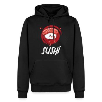 Sushi Go - Sweat à capuche Premium bio Homme - noir - Devant - Nico (187cm)