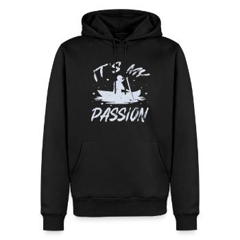 Kanusport - Männer Premium Bio Hoodie - Schwarz - Vorne - Nico (187cm)