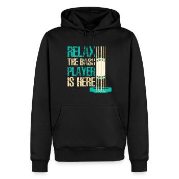 Bass Spieler - Männer Premium Bio Hoodie - Schwarz - Vorne - Nico (187cm)