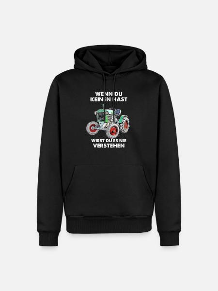 Traktor Fan T-shirt - Männer Premium Bio Hoodie - Schwarz