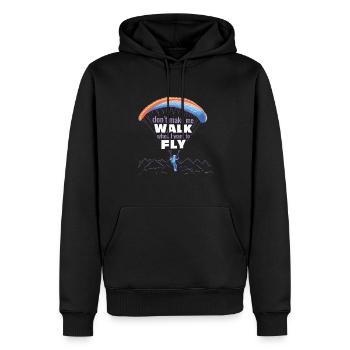 Parapente Hobby Voler Parapente - Sweat à capuche Premium bio Homme - noir - Devant - Nico (187cm)