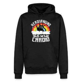 Heavy Metal Katzen Lustig Headbanging Katze - Männer Premium Bio Hoodie - Schwarz - Vorne - Nico (187cm)
