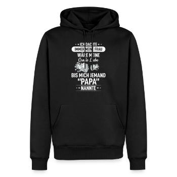 Vatertag - Männer Premium Bio Hoodie - Schwarz - Vorne - Nico (187cm)