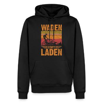 MTB Mountainbike | Fahrrad Mountainbike Spruch - Männer Premium Bio Hoodie - Schwarz - Vorne - Nico (187cm)