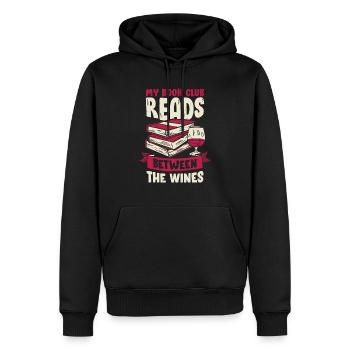 Book Club Book Club Book Community Gift - Men’s Premium Organic Hoodie - black - Front - Nico (187cm)