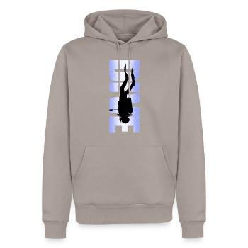 Scuba diving Freediving Snorkeling - Men’s Premium Organic Hoodie - taupe - Front - Nico (187cm)