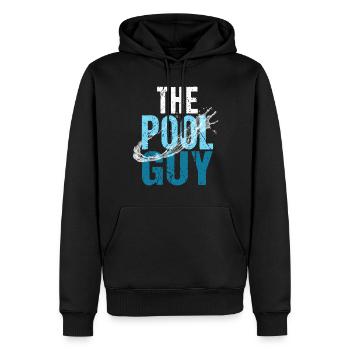 Schwimmbad Pool Junge schwimmen - Männer Premium Bio Hoodie - Schwarz - Vorne - Nico (187cm)