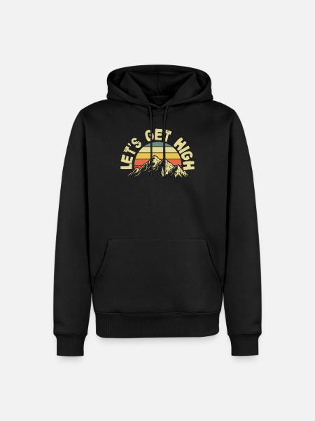 Randonner - Sweat à capuche Premium bio Homme - noir
