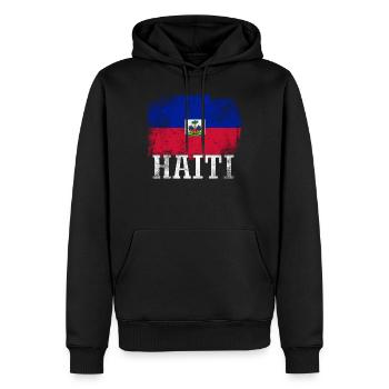 Urlaub Ferien Haiti Flagge - Männer Premium Bio Hoodie - Schwarz - Vorne - Nico (187cm)
