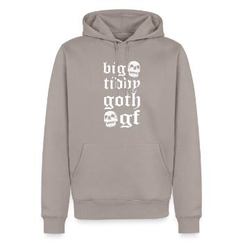 Big Tiddy Goth GF World Goth Day - Men’s Premium Organic Hoodie - taupe - Front - Nico (187cm)