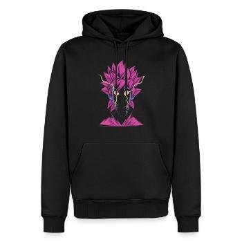 Manga Superheld Figur - Männer Premium Bio Hoodie - Schwarz - Vorne - Nico (187cm)