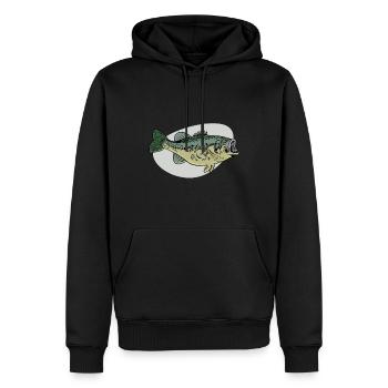 Karpfen Fisch Fischen Angeln Hobby - Männer Premium Bio Hoodie - Schwarz - Vorne - Nico (187cm)