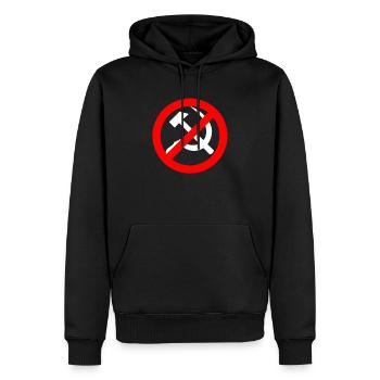 Anti Kommunismus, anti Sozialismus - Männer Premium Bio Hoodie - Schwarz - Vorne - Nico (187cm)