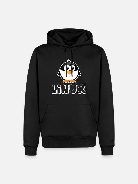Linux Geek Pinguin Lifestyle IT Geek - Herre Premium økologisk hoodie - sort