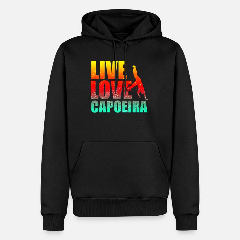 Capoeira - Sweat à capuche Premium bio Homme - noir