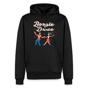 Boogie Woogie Dancer Dancing Paartanz Vintage - Männer Premium Bio Hoodie - Schwarz - Vorne - Nico (187cm)