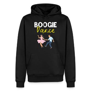 Boogie Woogie Dancer Dancing Paartanz Vintage - Männer Premium Bio Hoodie - Schwarz - Vorne - Nico (187cm)
