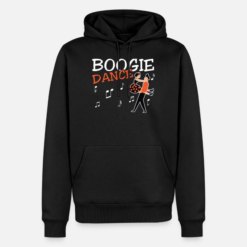 Boogie Woogie Dancer Dancing Decoupe Vintage - Sweat à capuche Premium bio Homme - noir