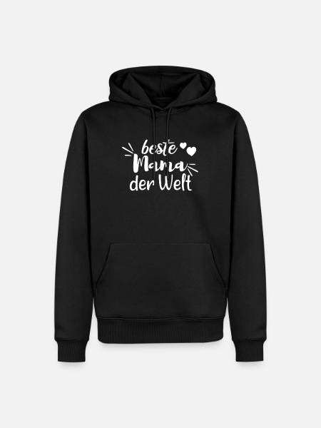 beste Mama - Männer Premium Bio Hoodie - Schwarz
