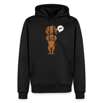 Sturer Magyar Vizsla Hund lustig - Männer Premium Bio Hoodie - Schwarz - Vorne - Nico (187cm)
