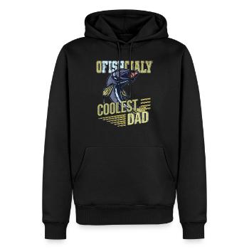 Bester Papa Angler Fischer Angeln Fisch Hecht - Männer Premium Bio Hoodie - Schwarz - Vorne - Nico (187cm)