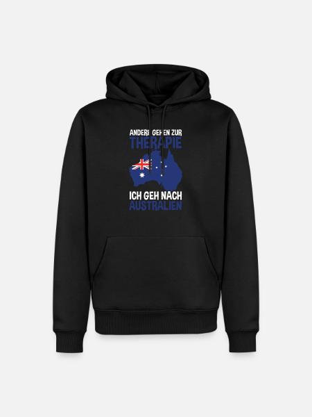 Australien - Männer Premium Bio Hoodie - Schwarz