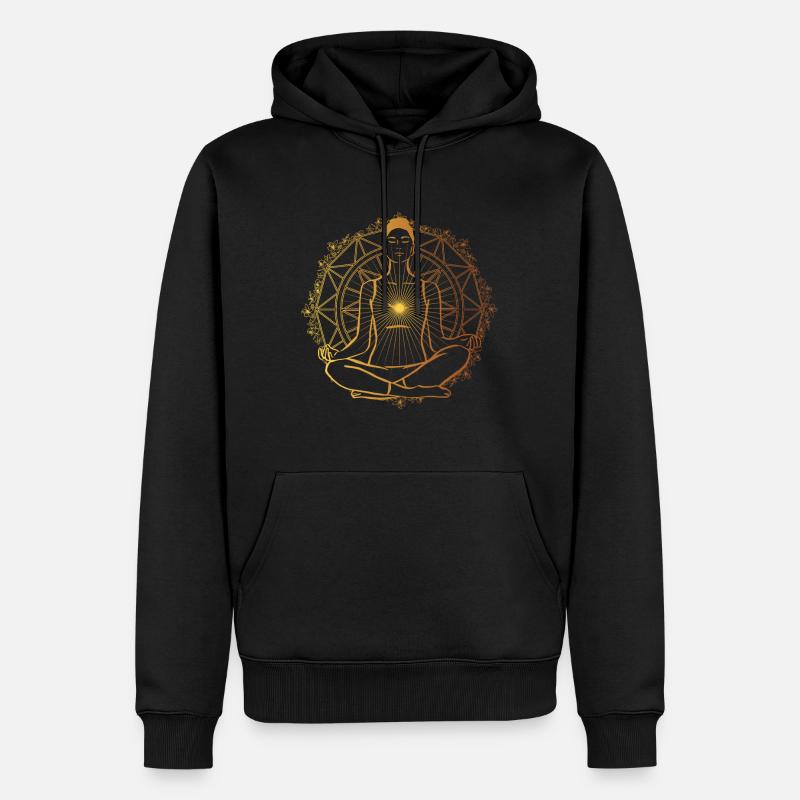 Budda méditation Bouddhisme l’éridisme Divinité - Sweat à capuche Premium bio Homme - noir