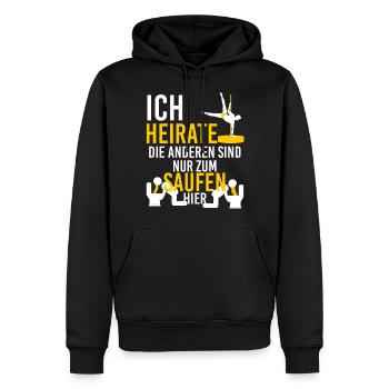 Junggesellenabschied - Männer Premium Bio Hoodie - Schwarz - Vorne - Nico (187cm)