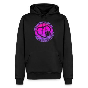 Tierarzthelferin Tiermedizinische Fachangestellte - Männer Premium Bio Hoodie - Schwarz - Vorne - Nico (187cm)