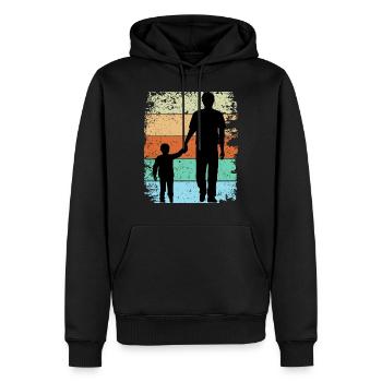 Father Son Dad Man Men Father's Day Gift - Men’s Premium Organic Hoodie - black - Front - Nico (187cm)