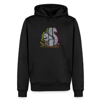 squirrel - Men’s Premium Organic Hoodie - black - Front - Nico (187cm)