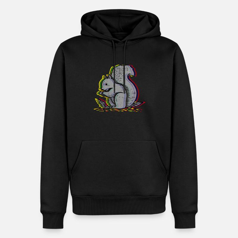 Eichhörnchen - Männer Premium Bio Hoodie - Schwarz