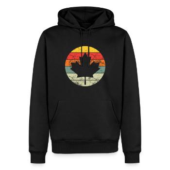 Canada Maple Leaf Flag North America - Men’s Premium Organic Hoodie - black - Front - Nico (187cm)