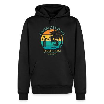 Promu au dragon tueur bras fracture cadeau enfant - Sweat à capuche Premium bio Homme - noir - Devant - Nico (187cm)
