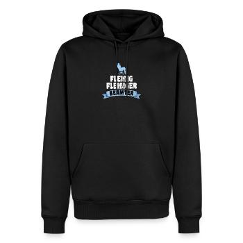Fleißiger Beamter Beamten Spruch - Männer Premium Bio Hoodie - Schwarz - Vorne - Nico (187cm)