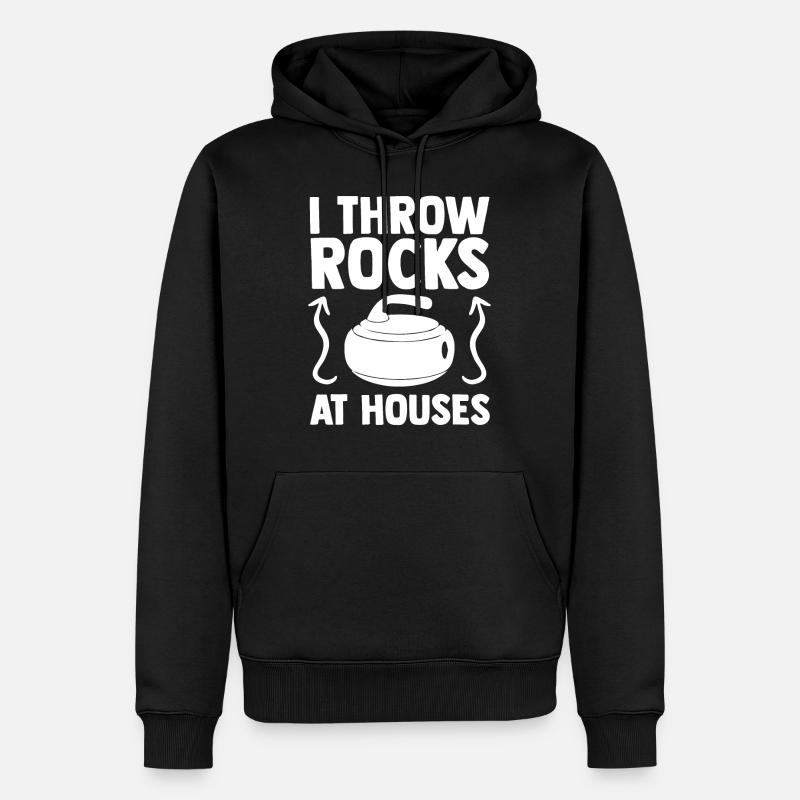 Curling - Männer Premium Bio Hoodie - Schwarz