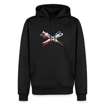 Chirurg - Männer Premium Bio Hoodie - Schwarz - Vorne - Nico (187cm)