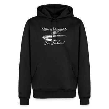 Bodensee Mein Lieblingsplatz - Männer Premium Bio Hoodie - Schwarz - Vorne - Nico (187cm)