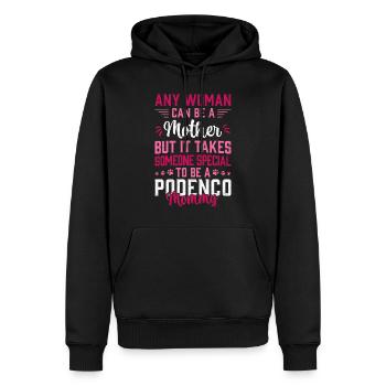 Podenco Mama cadeau de chien de chasse espagnol - Sweat à capuche Premium bio Homme - noir - Devant - Nico (187cm)