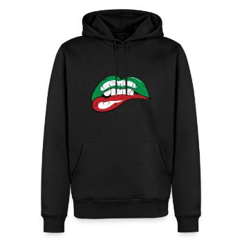 Italia Liebe Italien - Männer Premium Bio Hoodie - Schwarz - Vorne - Nico (187cm)
