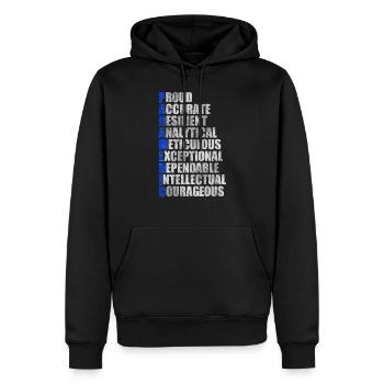 EMT ambulanciers ambulanciers - Sweat à capuche Premium bio Homme - noir - Devant - Nico (187cm)