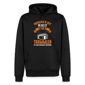 Trommel Musik Trommler Drums Musikband - Männer Premium Bio Hoodie - Schwarz - Vorne - Nico (187cm)
