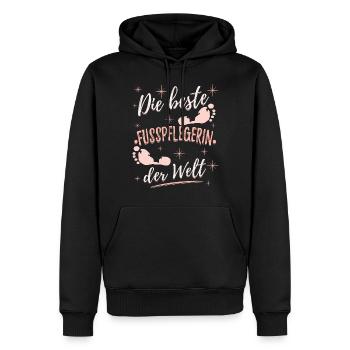 Die Beste Fußpflegerin der Welt - Männer Premium Bio Hoodie - Schwarz - Vorne - Nico (187cm)