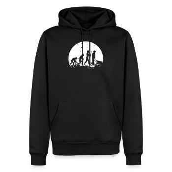 Gärtner Evolution Garten Vintage Gartenarbeit - Männer Premium Bio Hoodie - Schwarz - Vorne - Nico (187cm)