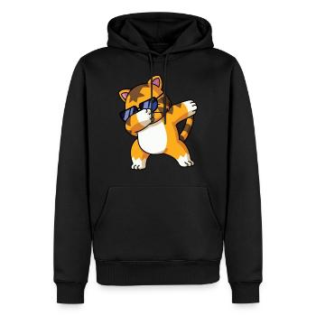 Dabbing Tiger Lustig Schlafanzug Kostüm - Männer Premium Bio Hoodie - Schwarz - Vorne - Nico (187cm)