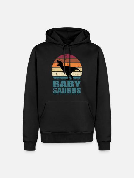 BabySaurus Dinosaurier Nachwuchs Baby Dino Geburt - Ekologisk premiumluvtröja herr - svart