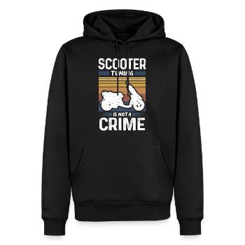 Scooter Tuning Is Not A Crime Mofa Roller Retro - Men’s Premium Organic Hoodie - black - Front - Nico (187cm)